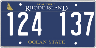 RI license plate 124137