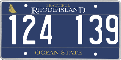 RI license plate 124139