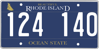 RI license plate 124140