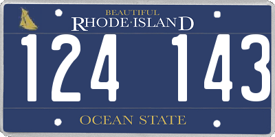 RI license plate 124143