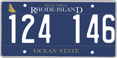 RI license plate 124146
