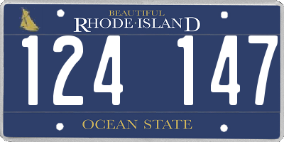 RI license plate 124147