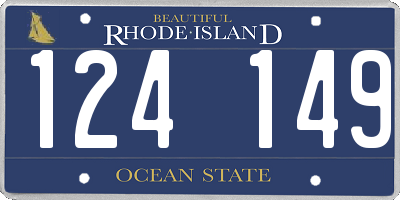 RI license plate 124149