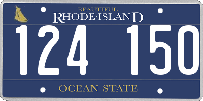 RI license plate 124150