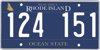RI license plate 124151