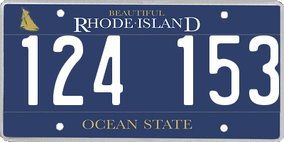 RI license plate 124153