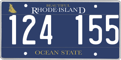 RI license plate 124155