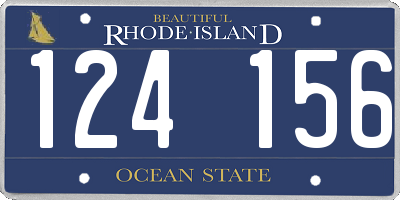 RI license plate 124156