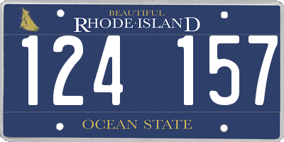 RI license plate 124157