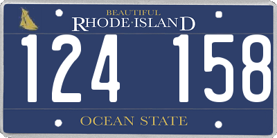 RI license plate 124158