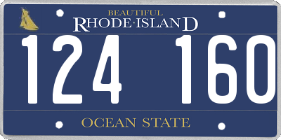 RI license plate 124160