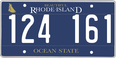 RI license plate 124161