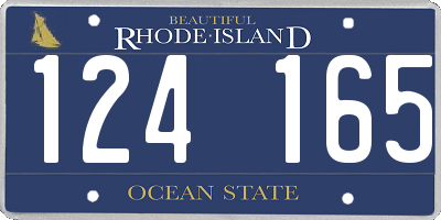 RI license plate 124165