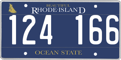 RI license plate 124166