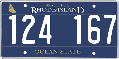 RI license plate 124167