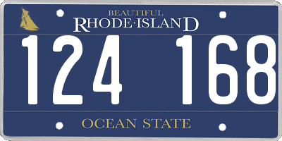 RI license plate 124168