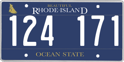 RI license plate 124171
