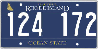 RI license plate 124172