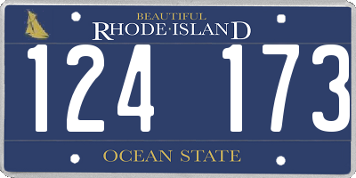 RI license plate 124173