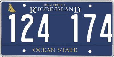 RI license plate 124174