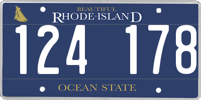 RI license plate 124178