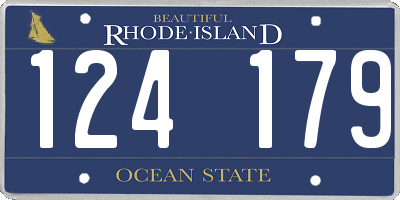 RI license plate 124179