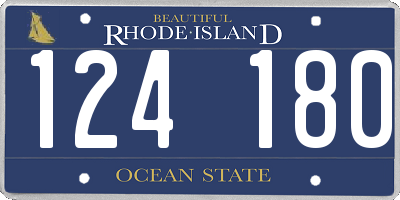 RI license plate 124180