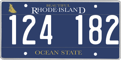 RI license plate 124182
