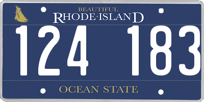 RI license plate 124183