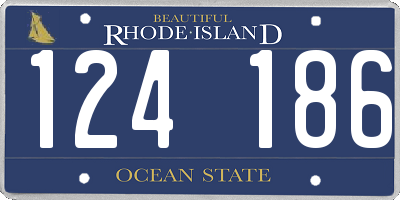 RI license plate 124186