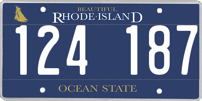 RI license plate 124187