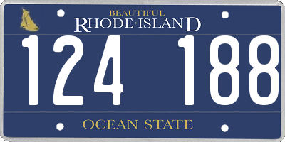 RI license plate 124188