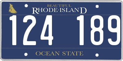 RI license plate 124189