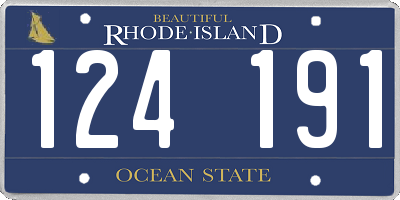 RI license plate 124191