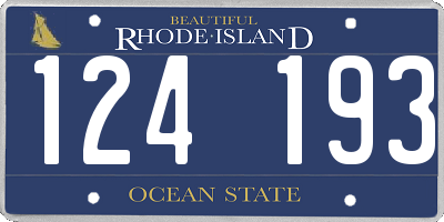 RI license plate 124193
