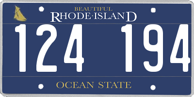 RI license plate 124194