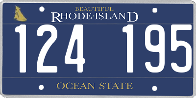 RI license plate 124195