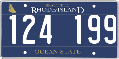 RI license plate 124199