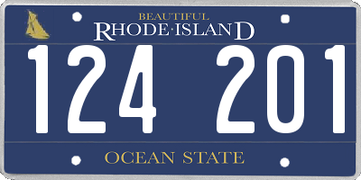 RI license plate 124201