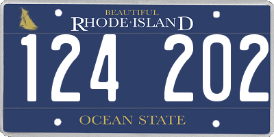 RI license plate 124202