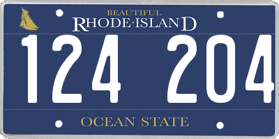 RI license plate 124204