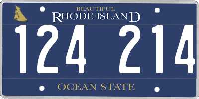 RI license plate 124214