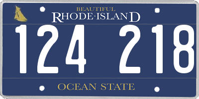 RI license plate 124218