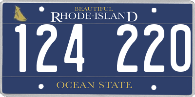 RI license plate 124220