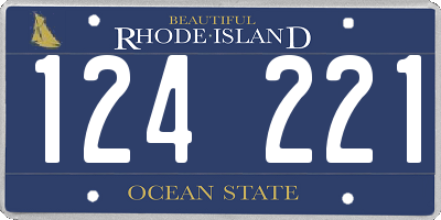 RI license plate 124221