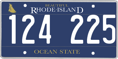 RI license plate 124225