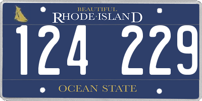 RI license plate 124229