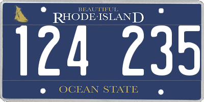 RI license plate 124235
