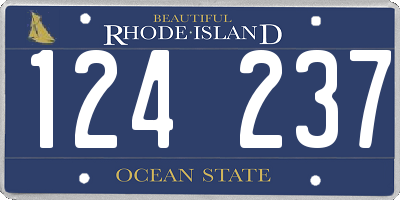 RI license plate 124237