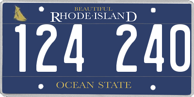 RI license plate 124240